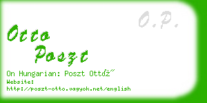 otto poszt business card